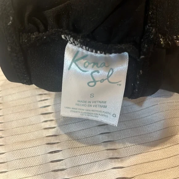 Womens Classy Sexy Black Kona Sol One-Piece Swim Suit sz Small - Picture 6 of 6